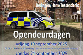 Lokale politie Beringen/Ham/Tessenderlo organiseert opendeurdagen op 19, 20 en 21 september
